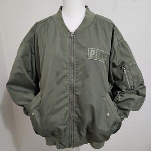 Victoria's Secret PINK Bomber Jacket Army Green Medium